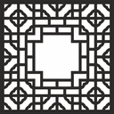 Geometric Jali Pattern Square Screen Vector File