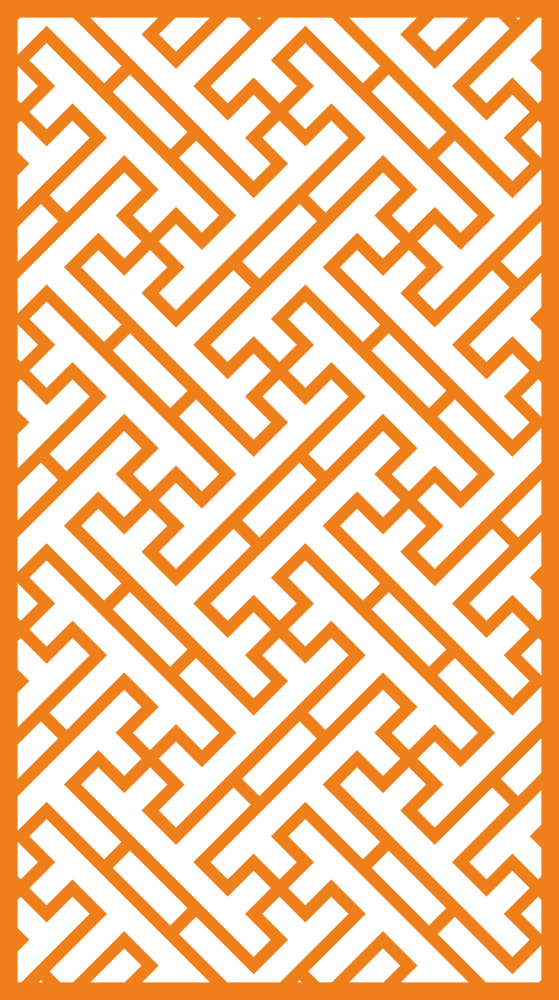 Geometric Lattice Screen Panel Vector for Laser Cutting