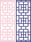 Geometric Lattice Screen Pattern DXF File for Laser Cutting