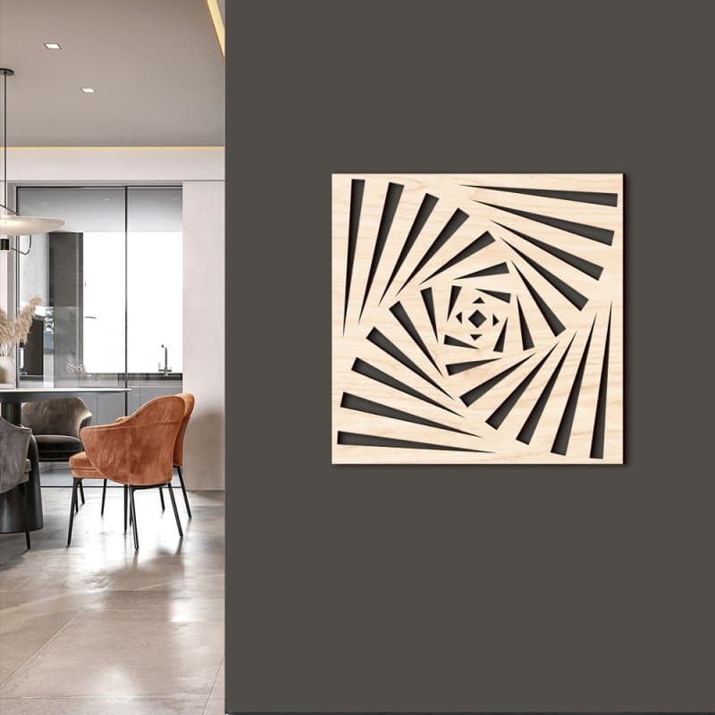 Geometric Optical Illusion Wall Art Laser Cut DXF SVG Template