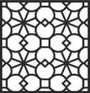 Geometric Ornamental Screen Pattern DXF File for Laser Cutting