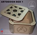 Geometric Pattern Storage Box Laser Cut Vector File (DXF)