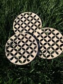 Geometric Shippo Pattern Circular Trivets Vector DXF File