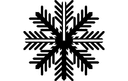 Geometric Snowflake Design Vector DXF File for Laser Cutting