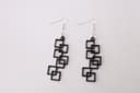 Geometric Square Dangle Earrings Laser Cut Vector DXF File