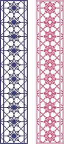 Geometric Star Lattice Decorative Panel DXF Vector File
