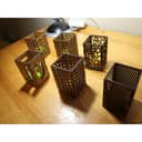 Geometric Tealight Candle Holders Set Laser Cut Vector Files