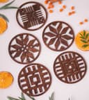 Geometric Wooden Drink Coasters Laser Cut File Vector