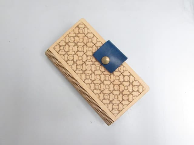 Geometric Wooden Wallet Laser Cut Template DXF File