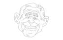 George W. Bush Caricature Vector Design for CNC DXF