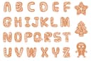 Gingerbread Cookie Alphabet SVG Vector for Laser Cutting
