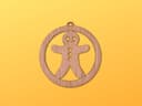 Gingerbread Man Ornament Laser Cut File Vector