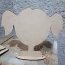 Girl Silhouette Hair Bow Display Stand Laser Cut Vector File