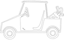 Golf Cart Vector Design for Laser Cutting DXF File