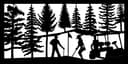 Golf Course Forest Scene Vector DXF File for Laser Cutting