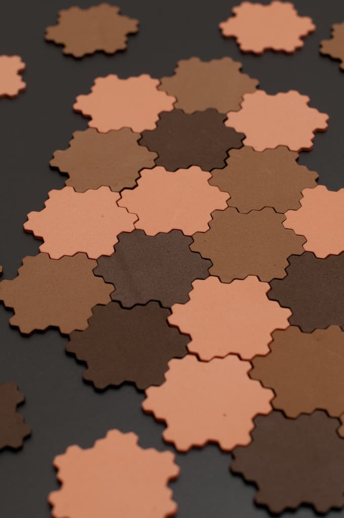 Gosper Island Flowsnake Modular Tiles Vector for Laser Cutting