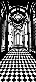 Gothic Hallway Perspective Laser Cut Vector Design