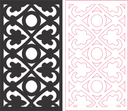 Gothic Lattice Decorative Partition Panel DXF Vector File