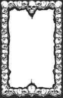 Gothic Skull Border Frame Vector for CNC Laser Cutting DXF
