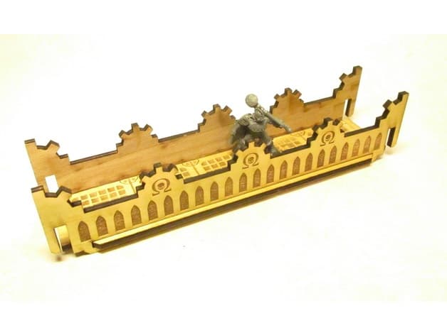 Gothic Wargaming Walkway Vector Design for Laser Cutting DXF