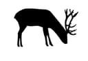 Grazing Stag Silhouette Vector Design for Laser Cutting DXF
