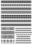 Greek Key and Classical Border Patterns Vector Set