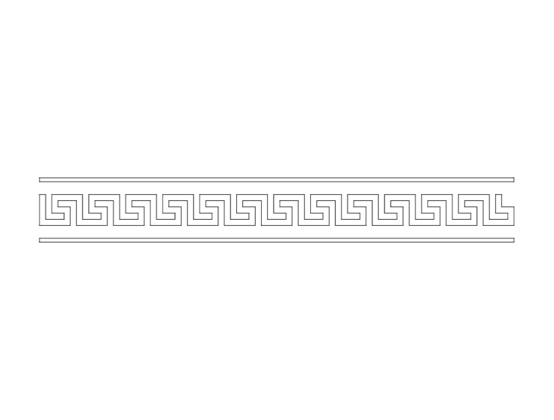 Greek Key Border Pattern Vector File for Laser Cutting DXF