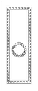 Greek Key Door Panel Design Vector for CNC Laser Cutting
