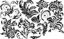 Grunge Floral Flourishes Vector Set for Laser Cutting