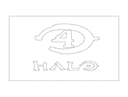 Halo 4 Game Logo Vector File for Laser Cutting DXF