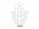 Hamsa Hand of Fatima Laser Cut Vector Design (DXF File)