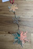 Hanging Snowflake Ornaments Vector Design SVG File