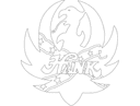 Hank Rebel Eagle Logo Vector DXF File for CNC Cutting