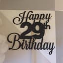 Happy 29th Birthday Cake Topper Vector Design
