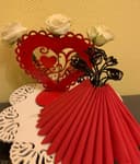Heart and Flower Napkin Holder Laser Cut File