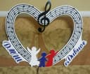 Heart Shaped Music Staff Wall Art Laser Cut Vector File