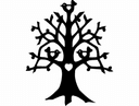 Heart Tree with Birds Vector Design DXF File for Laser Cutting