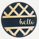 Hello Farmhouse Round Door Sign Laser Cut Vector File