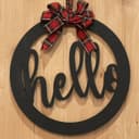 Hello Round Door Sign Laser Cut Vector File