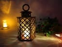 Hexagonal Decorative Candle Lantern Laser Cut File SVG