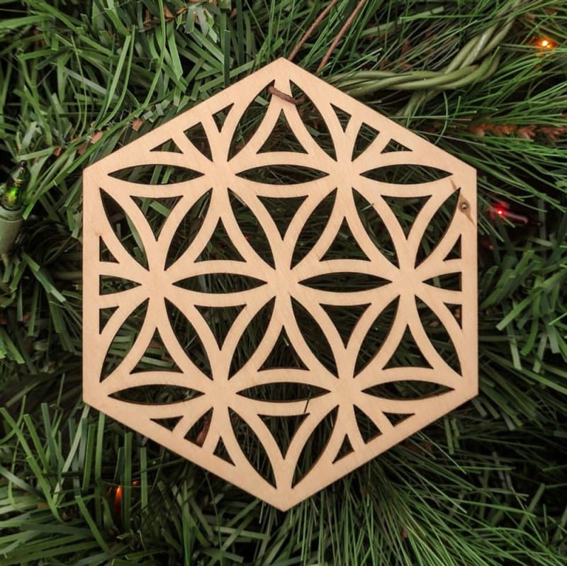 Hexagonal Flower of Life Sacred Geometry Laser Cut Vector File