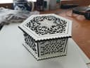 Hexagonal Ornamental Laser Cut Box Vector File