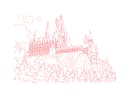 Hogwarts Castle Fantasy Landscape Laser Cut Vector File