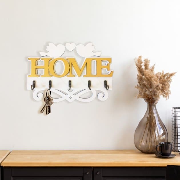 Home Sweet Home Key Holder with Birds Vector File