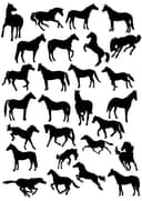 Horse Silhouette Collection Vector Files for Laser Cutting