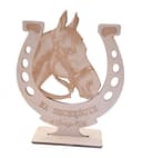 Horseshoe Horse Head Trophy Laser Cut Vector File