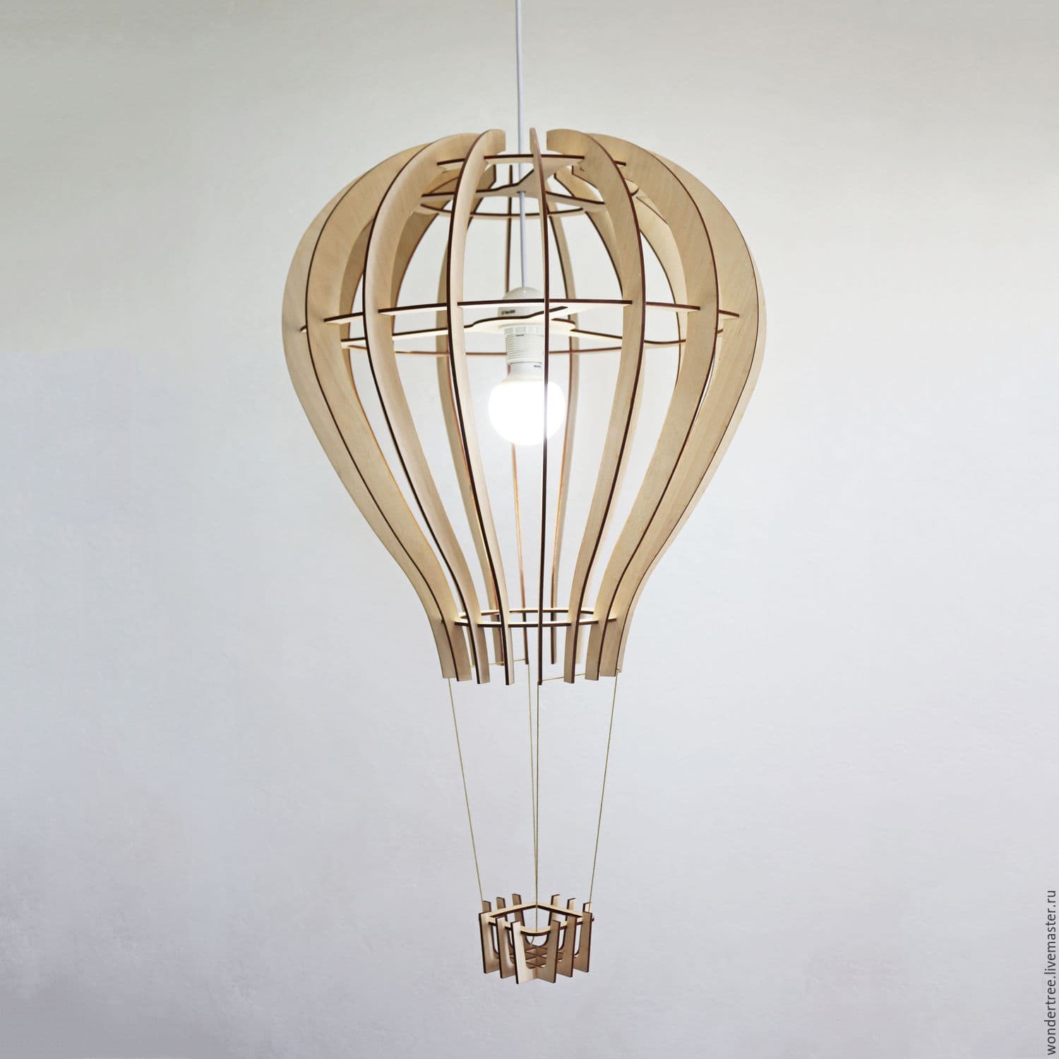 Hot Air Balloon Pendant Lamp Laser Cut Vector File