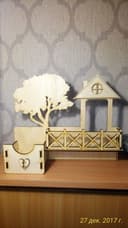 House and Tree Wall Key Holder Laser Cut Vector File