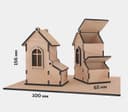 House Shaped Tea Organizer Box Laser Cut Vector Plan