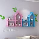 House Shaped Wall Shelf for Kids Room Laser Cut Template
